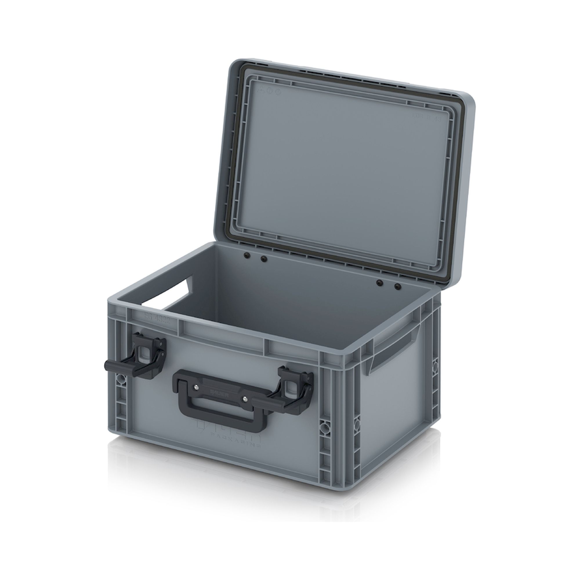 EDP 43/22 1G. Eurobehälter mit Scharnierdeckel Pro, 40x30x23,5 cm