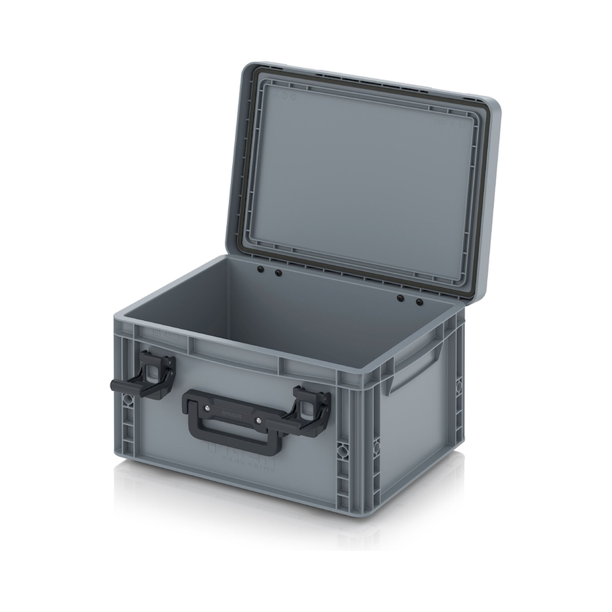 EDP 43/22 HG 1G. Eurobehälter mit Scharnierdeckel Pro, 40x30x23,5 cm