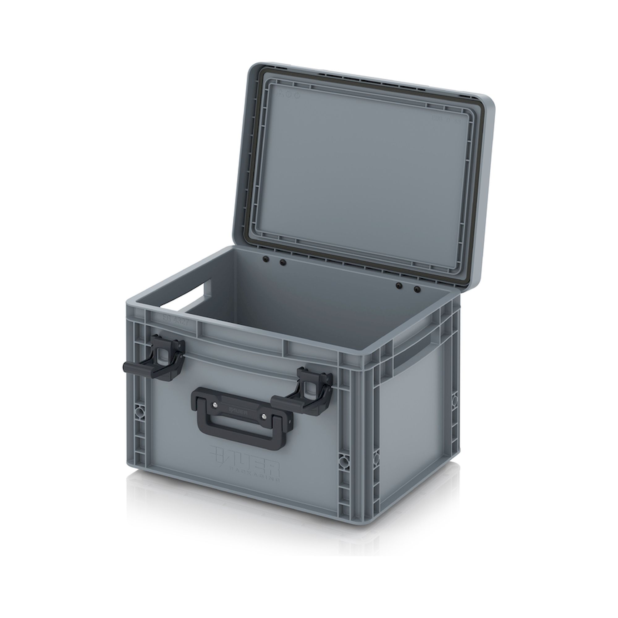 EDP 43/27 1G. Eurobehälter mit Scharnierdeckel Pro, 40x30x28,5 cm