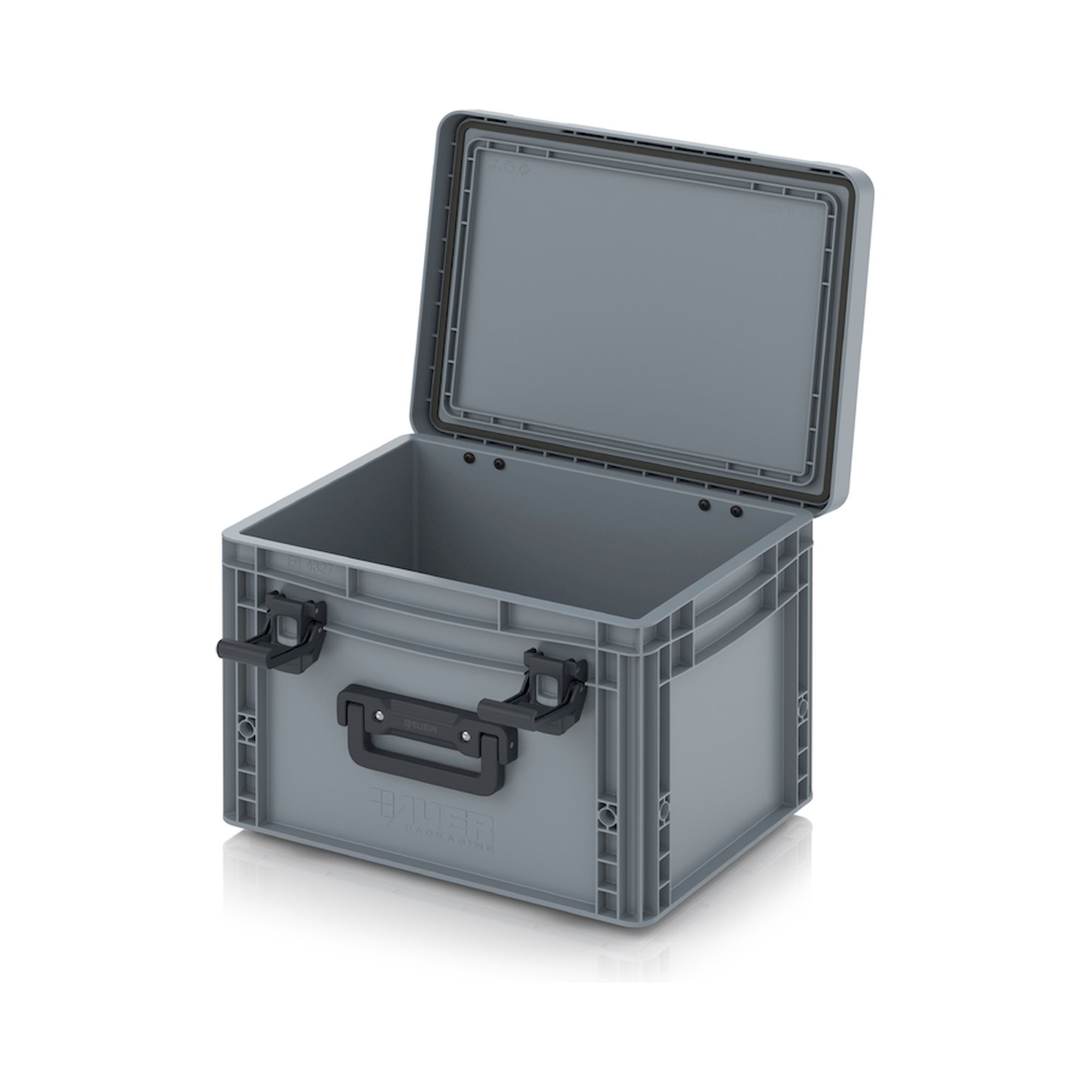 EDP 43/27 HG 1G. Eurobehälter mit Scharnierdeckel Pro, 40x30x28,5 cm