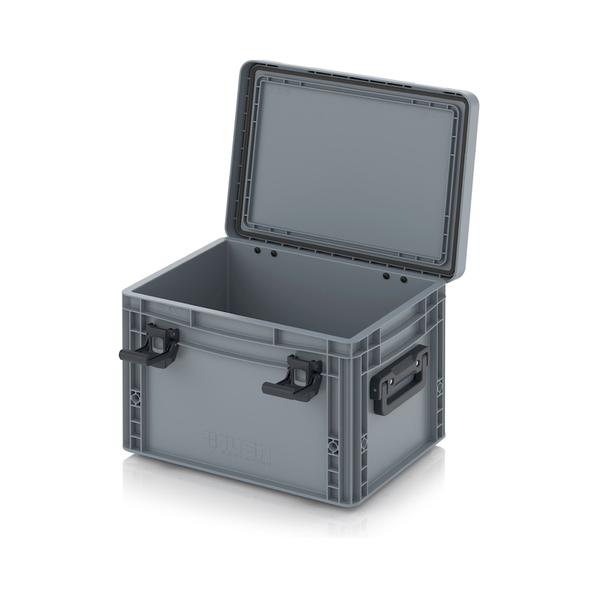EDP 43/27 HG 2G. Eurobehälter mit Scharnierdeckel Pro, 40x30x28,5 cm
