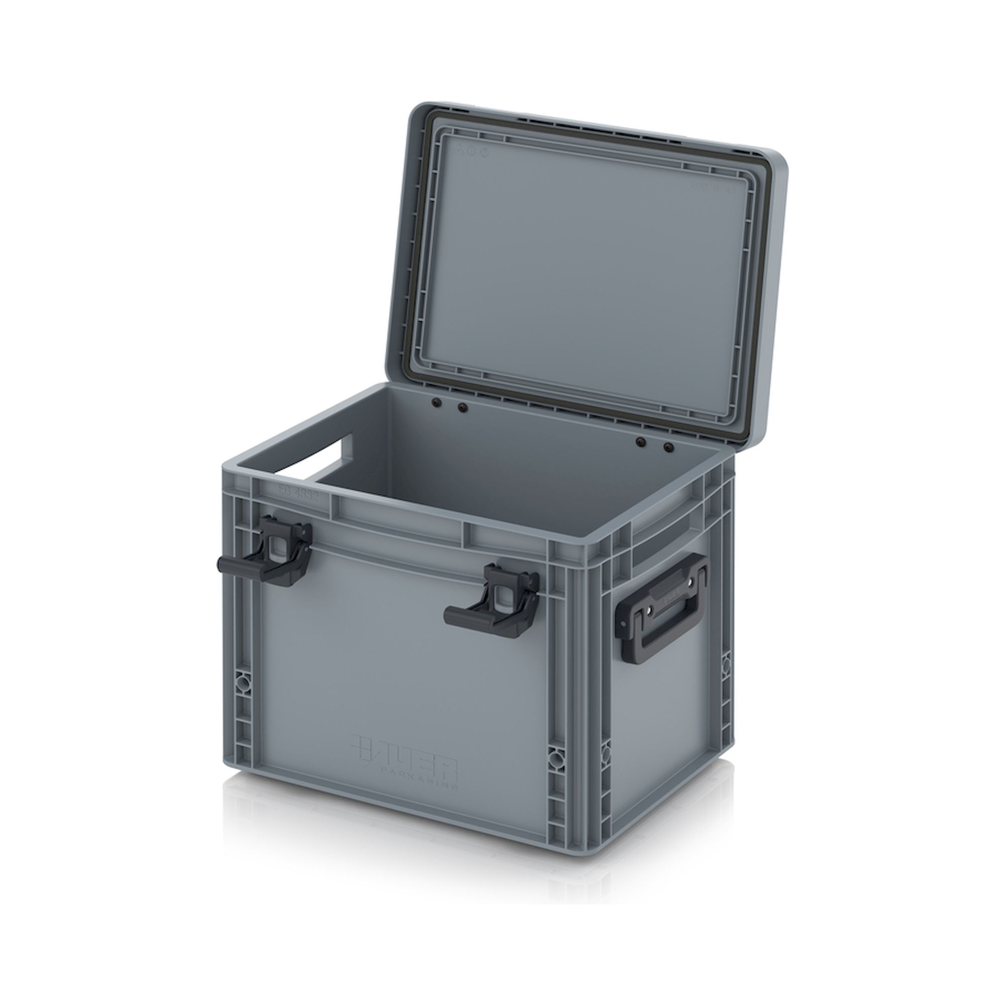 EDP 43/32 2G. Eurobehälter mit Scharnierdeckel Pro, 40x30x33,5 cm