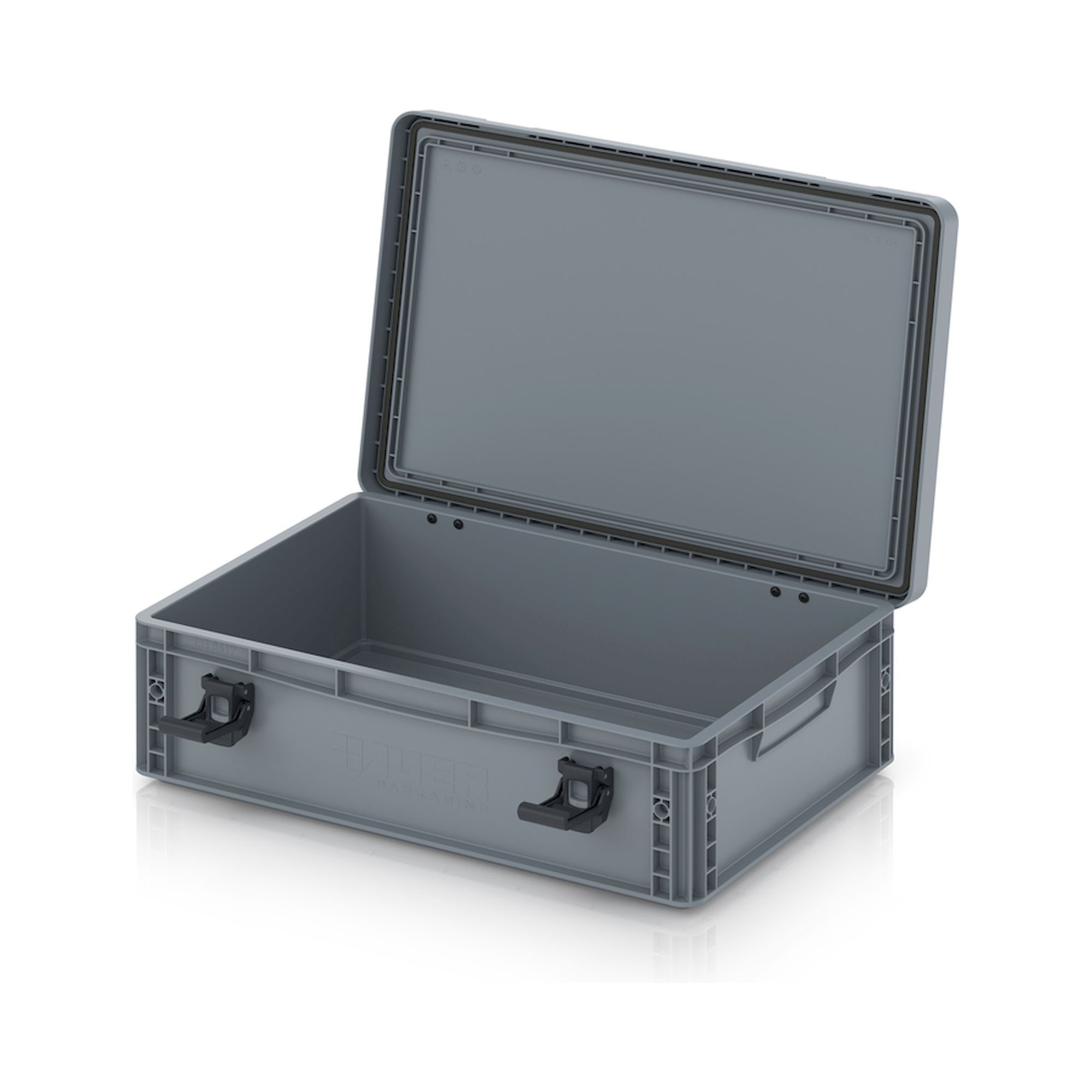 EDP 64/17 HG. Eurobehälter mit Scharnierdeckel Pro, 60x40x18,5 cm