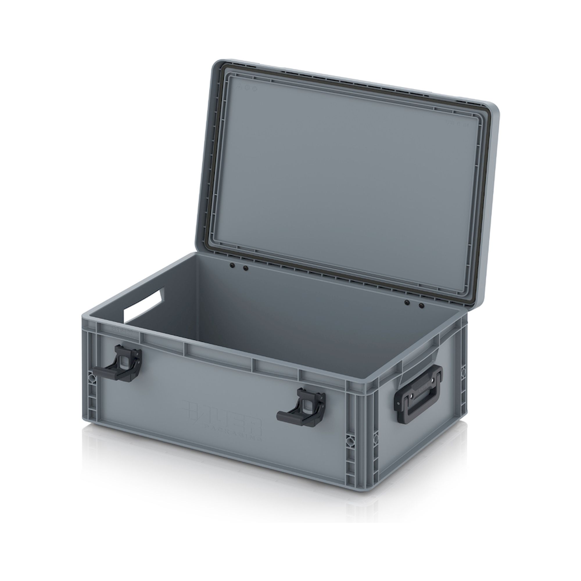 EDP 64/22 2G. Eurobehälter mit Scharnierdeckel Pro, 60x40x23,5 cm