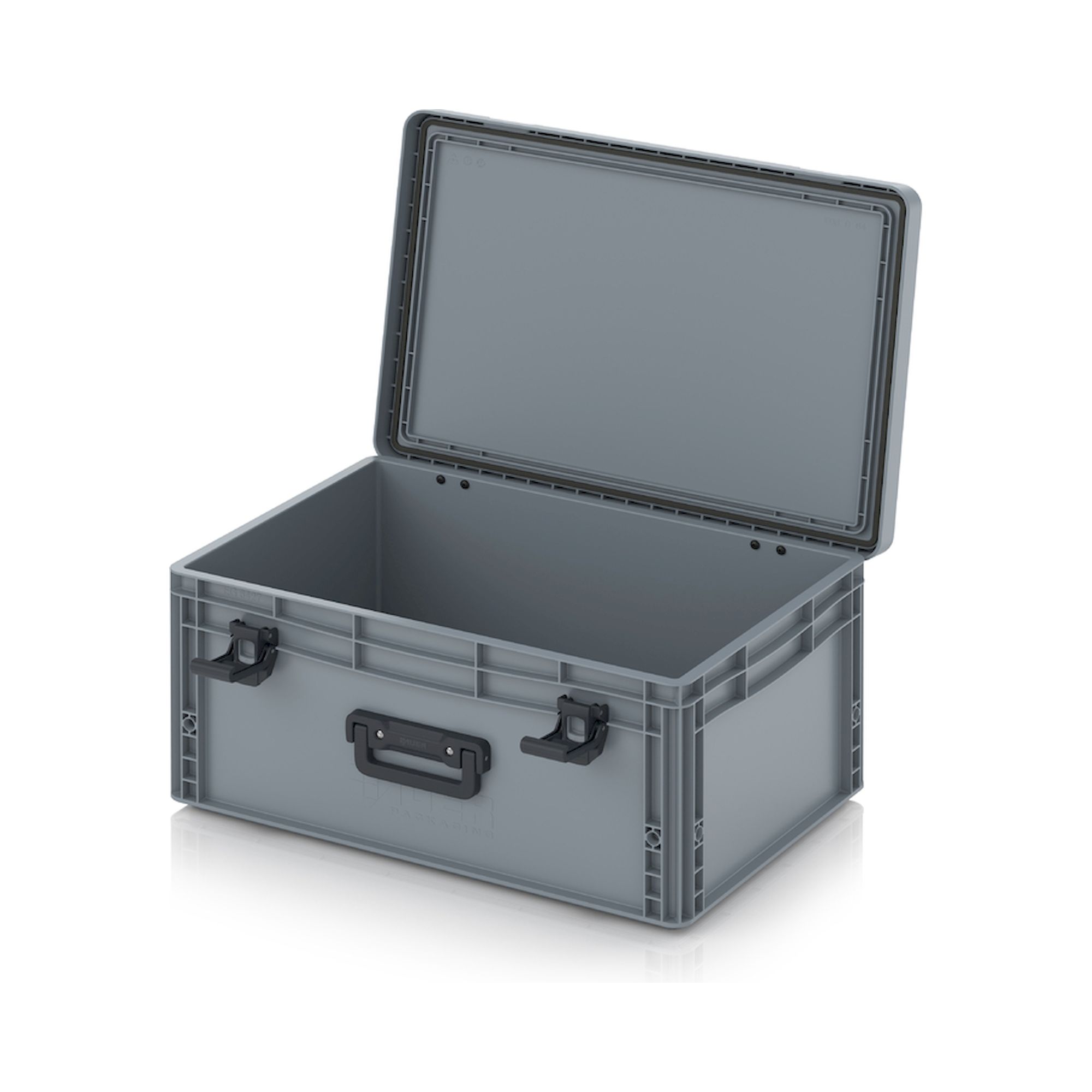 EDP 64/27 HG 1G. Eurobehälter mit Scharnierdeckel Pro, 60x40x28,5 cm