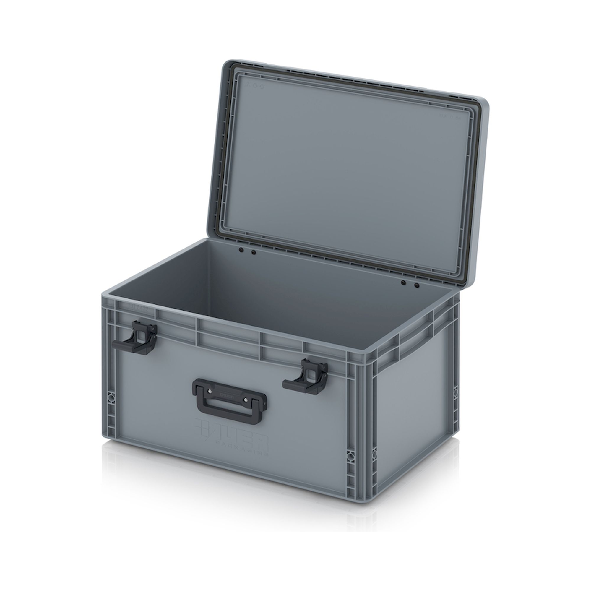 EDP 64/32 HG 1G. Eurobehälter mit Scharnierdeckel Pro, 60x40x33,5 cm