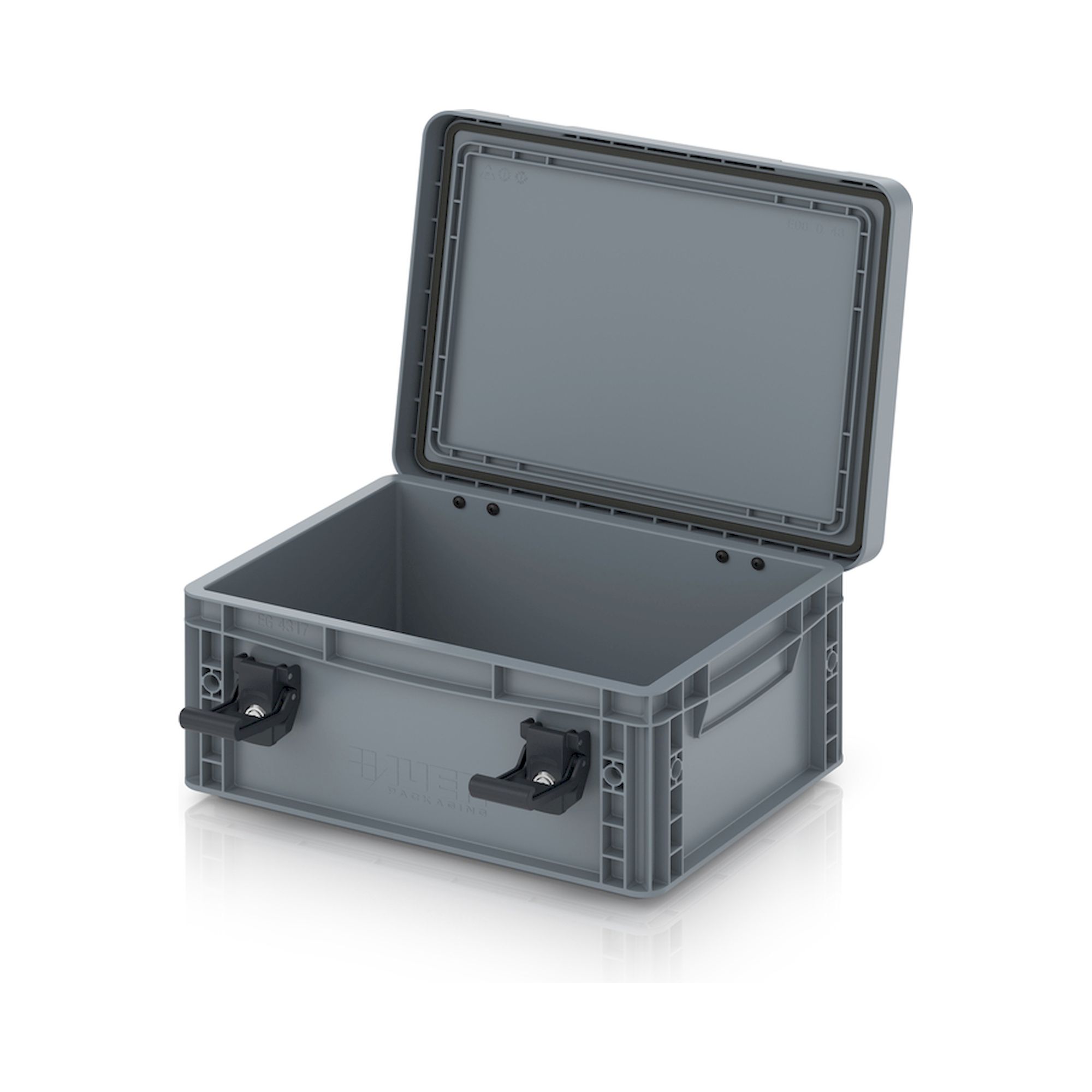 EDP S 43/17 HG. Eurobehälter mit Scharnierdeckel Pro, 40x30x18,5 cm