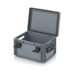 EDP S 43/22 2G. Eurobehälter mit Scharnierdeckel Pro, 40x30x23,5 cm