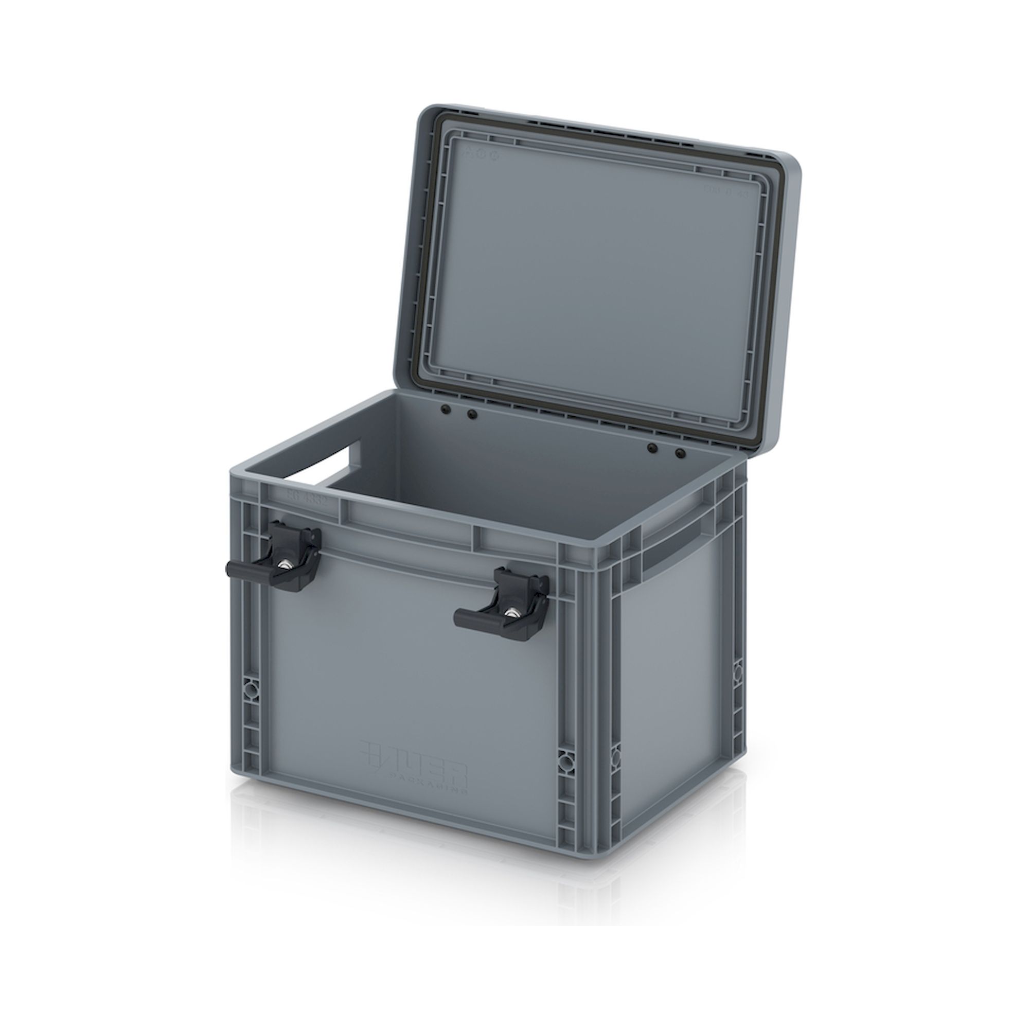 EDP S 43/32. Eurobehälter mit Scharnierdeckel Pro, 40x30x33,5 cm