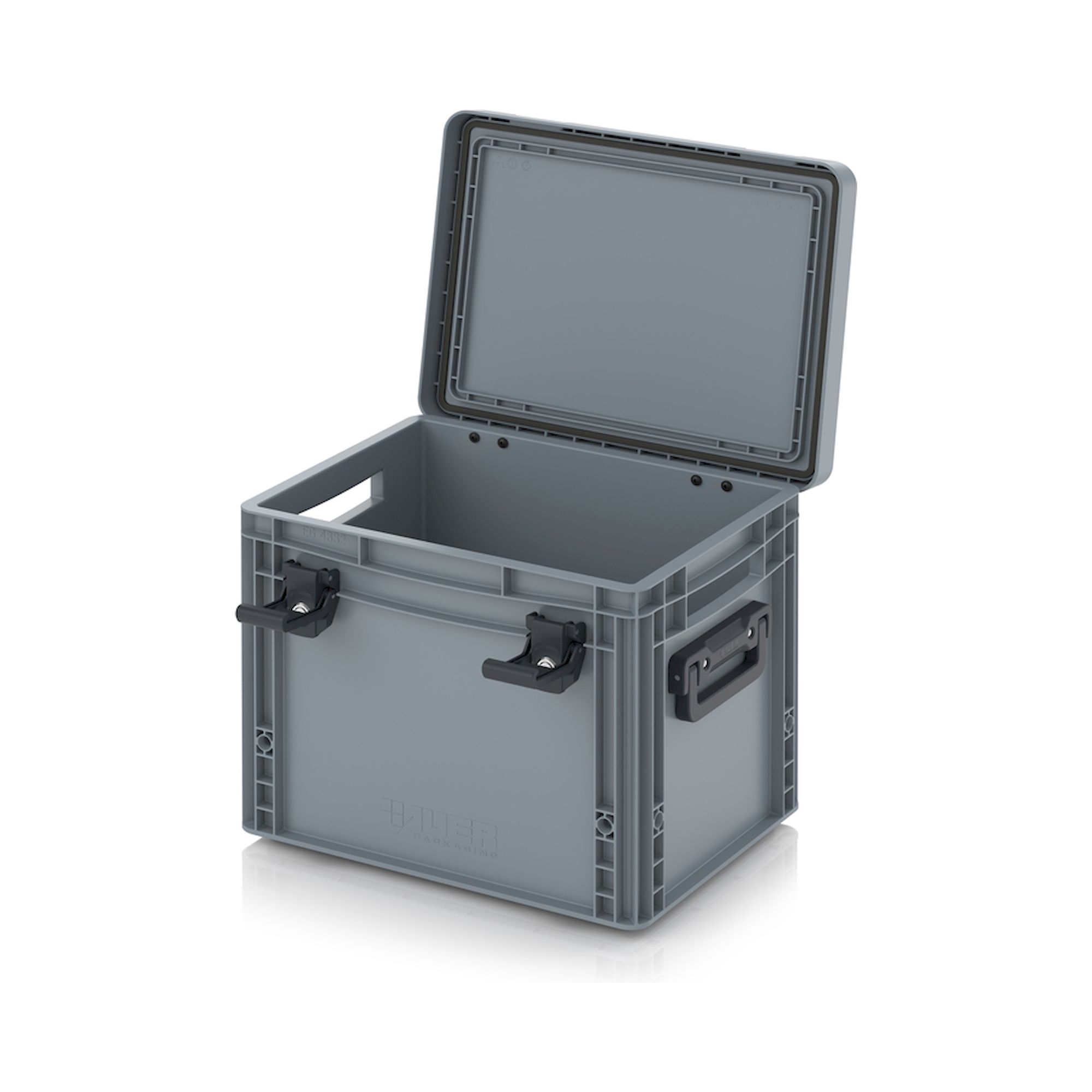 EDP S 43/32 2G. Eurobehälter mit Scharnierdeckel Pro, 40x30x33,5 cm