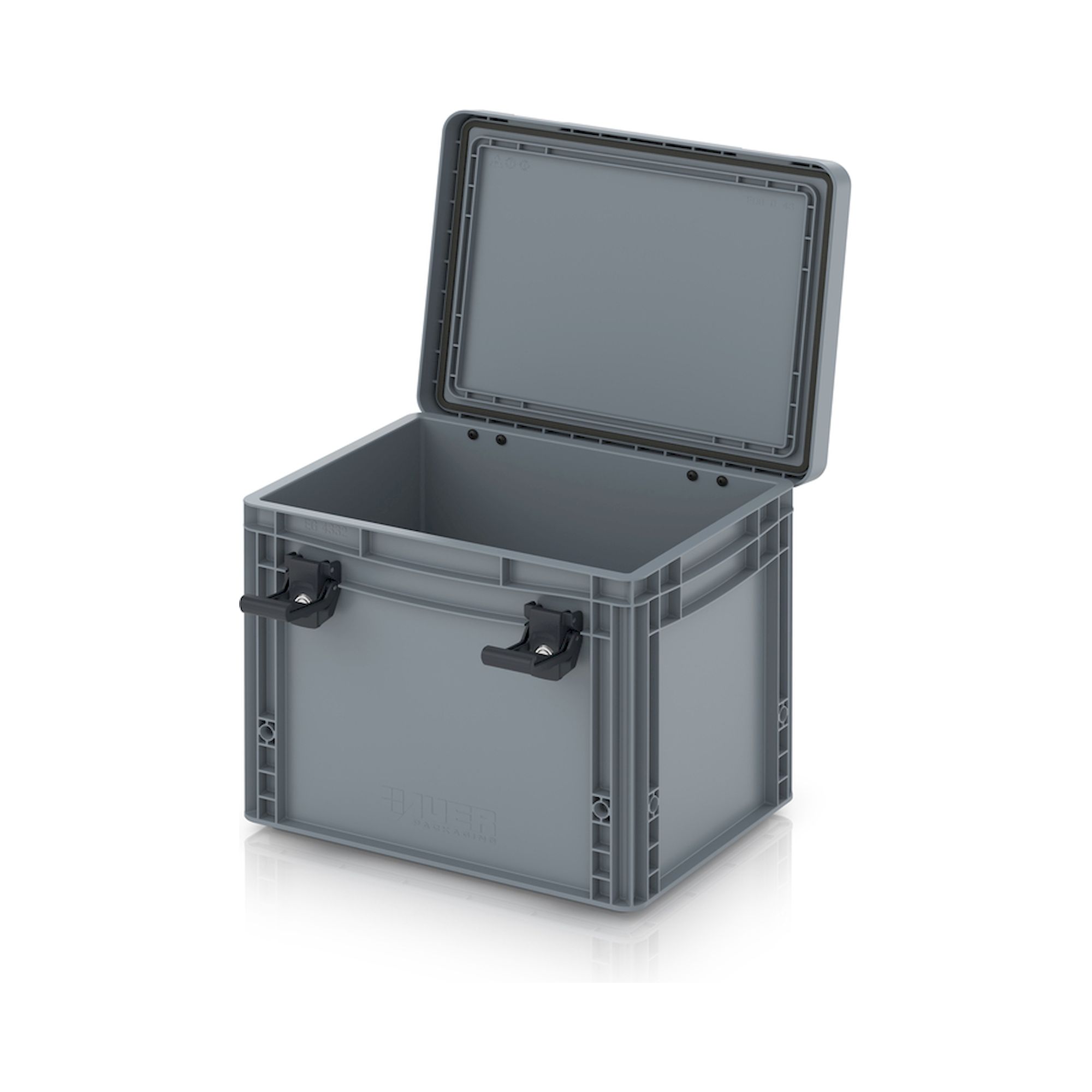 EDP S 43/32 HG. Eurobehälter mit Scharnierdeckel Pro, 40x30x33,5 cm