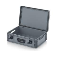 EDP S 64/17 1G. Eurobehälter mit Scharnierdeckel Pro, 60x40x18,5 cm