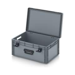 EDP S 64/27 1G. Eurobehälter mit Scharnierdeckel Pro, 60x40x28,5 cm