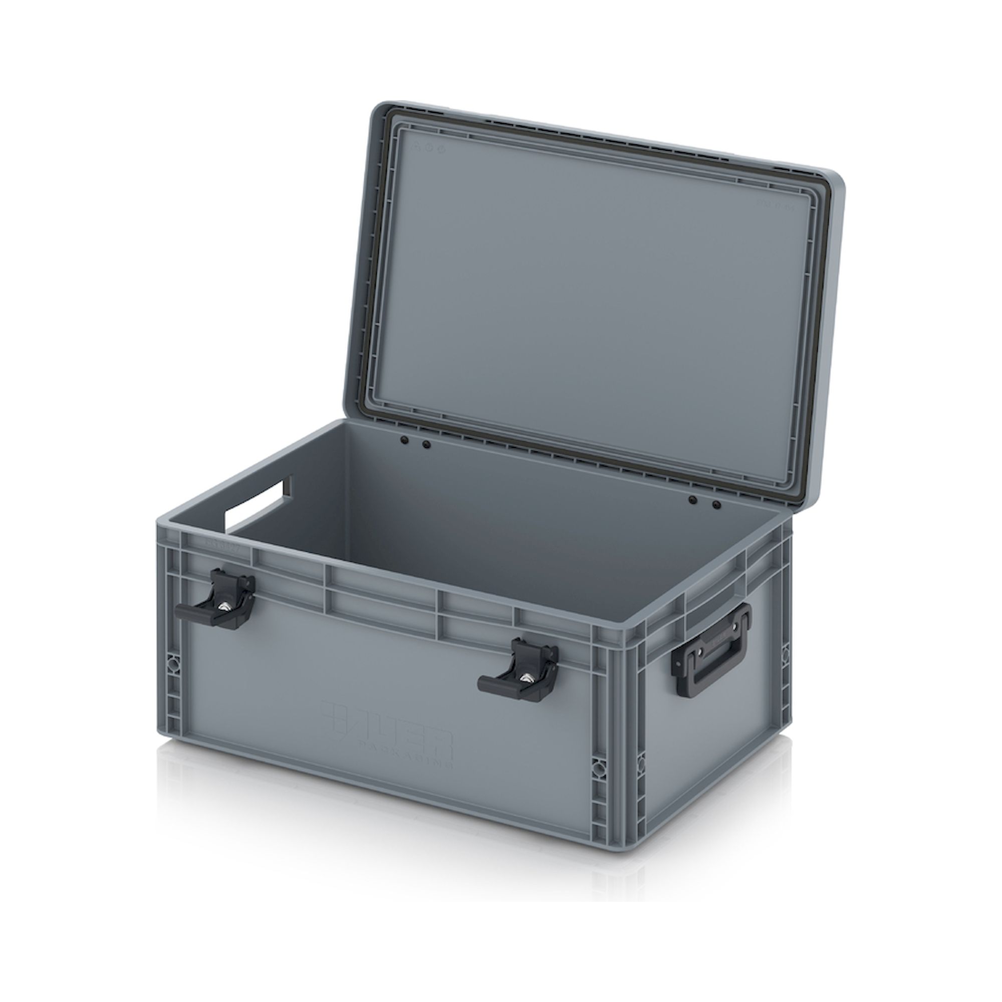 EDP S 64/27 2G. Eurobehälter mit Scharnierdeckel Pro, 60x40x28,5 cm