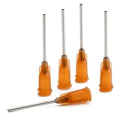 Nordson EFD 7018059. Dosing needle amber, 1", straight, Gauge 15, ID= 1,36