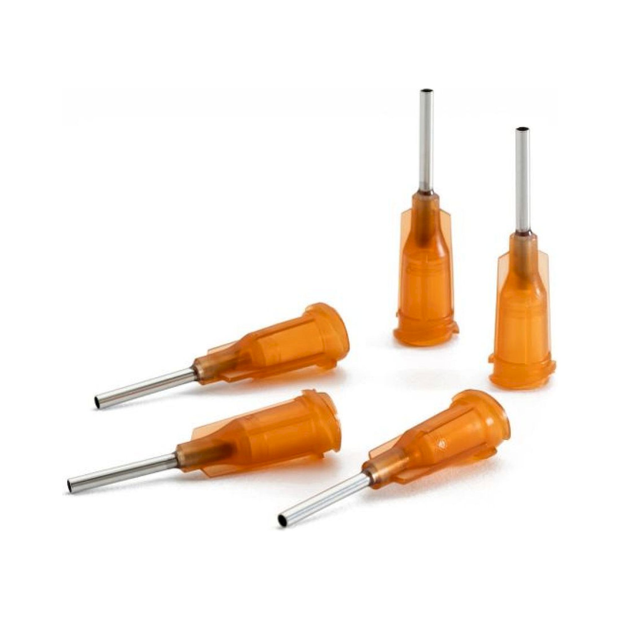 Nordson EFD 7018068. Dosing needle amber, 0.5", straight, Gauge 15, ID= 1.36