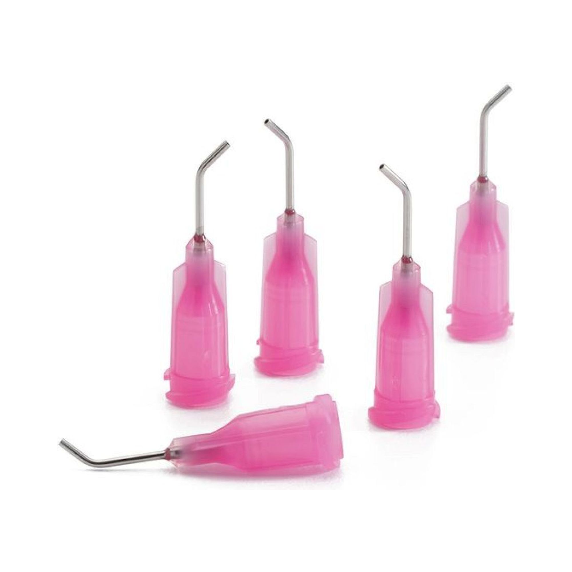 Nordson EFD 7018179. Dosing needle bent, 45°, pink, 0.5", Gauge 20, ID= 0.61 mm