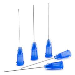 Nordson EFD 7018266. Dispensing needle blue, 1.5", straight, Gauge 22, ID= 0.41 mm