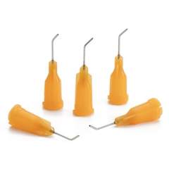 Nordson EFD 7018315. Dosing needle bent, 45°, orange, 0.5", Gauge 23, ID= 0.33 mm
