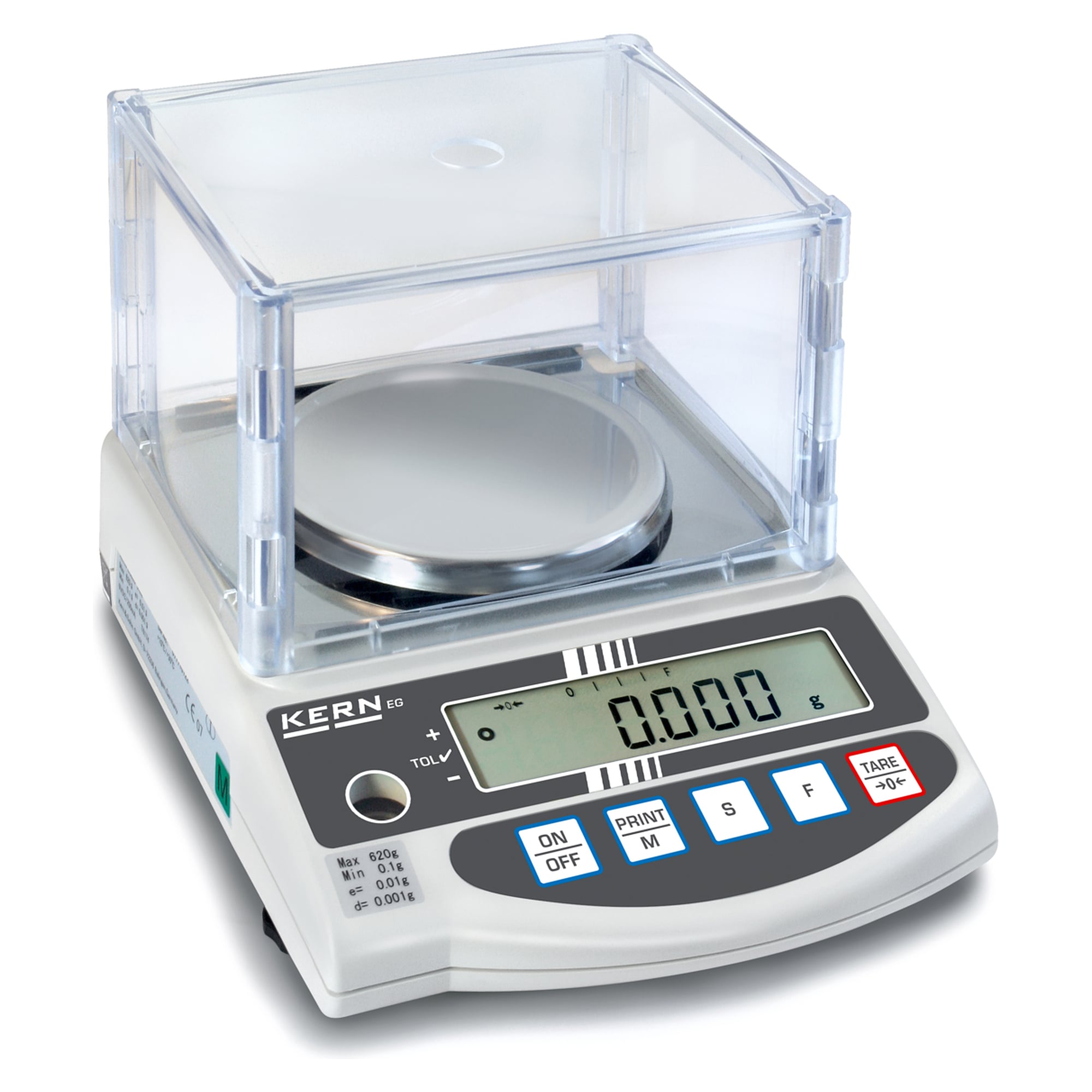Präzisionswaage 620 g Ablesbarkeit 0,001 g - KERN EG 620-3NM