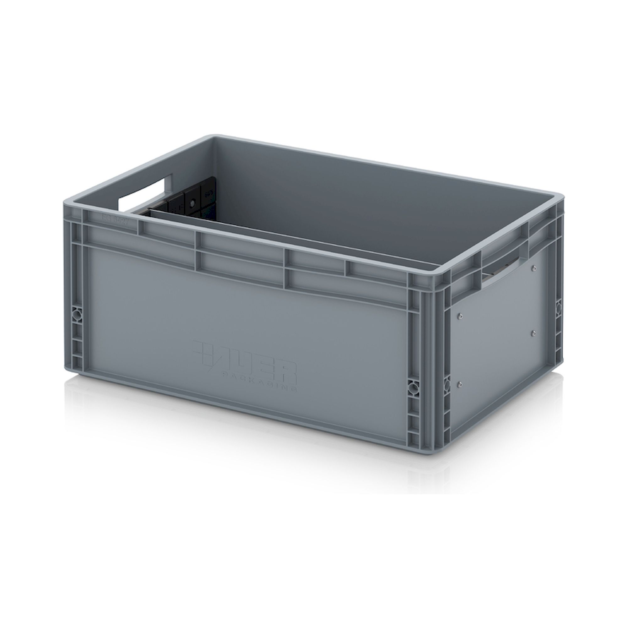 EG GEF LT 6427. Eurobehälter mit Längsteiler, 60x40x27 cm