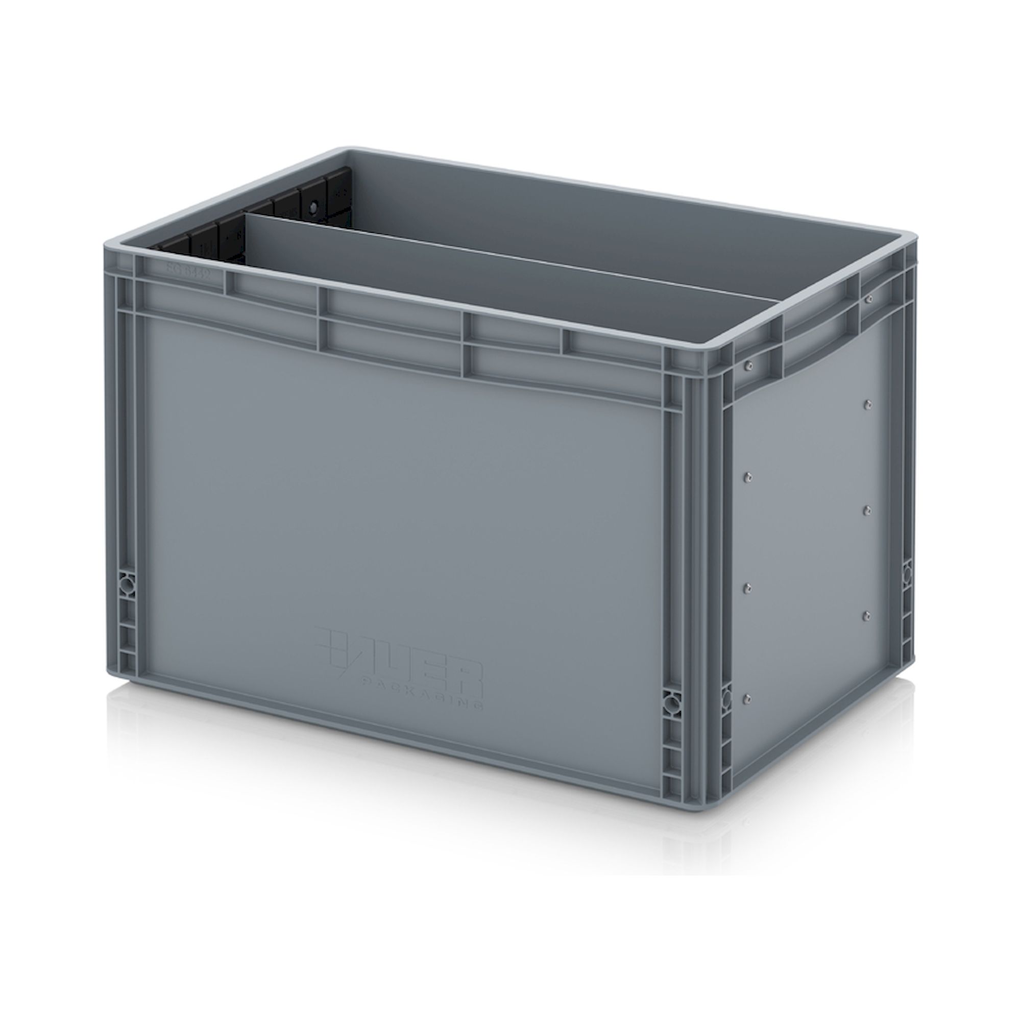 EG GEF LT 6442 HG. Eurobehälter mit Längsteiler, 60x40x42 cm