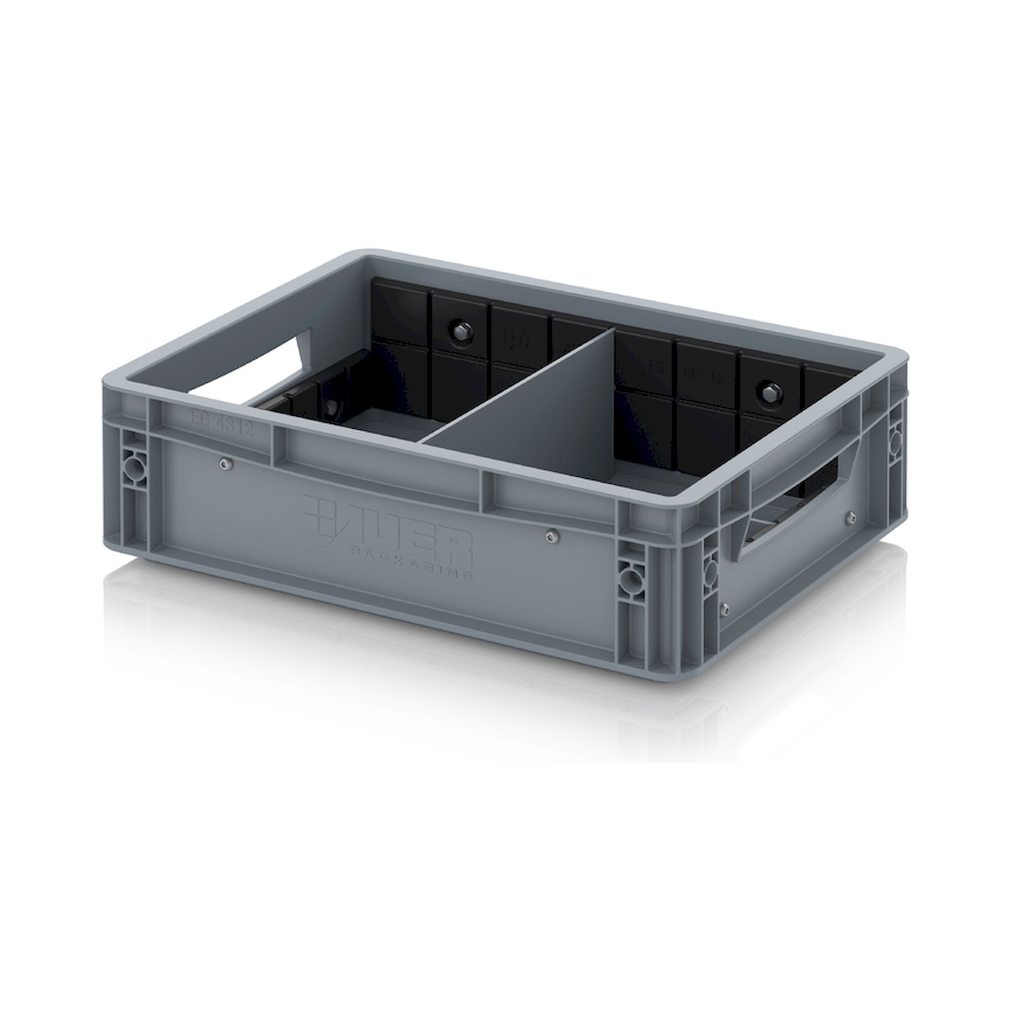 Auer EG GEF QLT 4312. Eurobehälter mit Quer- und Längsteiler