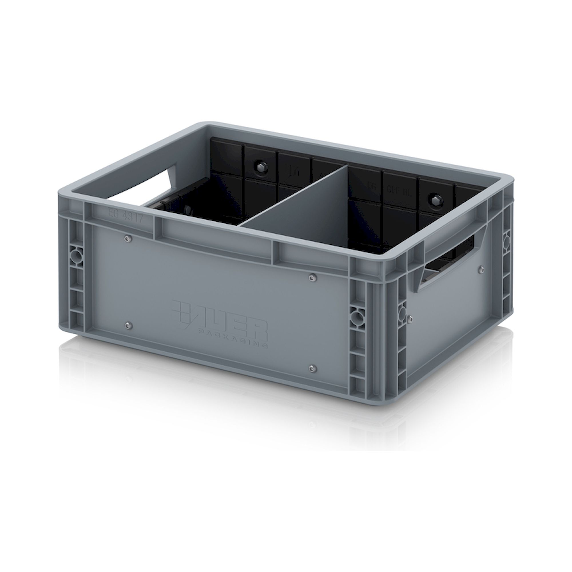 Auer EG GEF QLT 4317. Eurobehälter mit Quer- und Längsteiler