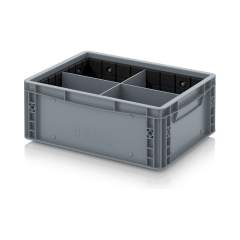 Auer EG GEF QLT 4317 HG. Eurobehälter mit Quer- und Längsteiler