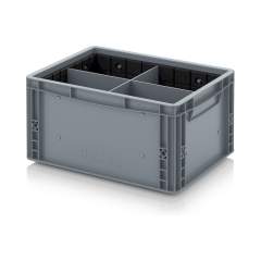 Auer EG GEF QLT 4322 HG. Eurobehälter mit Quer- und Längsteiler