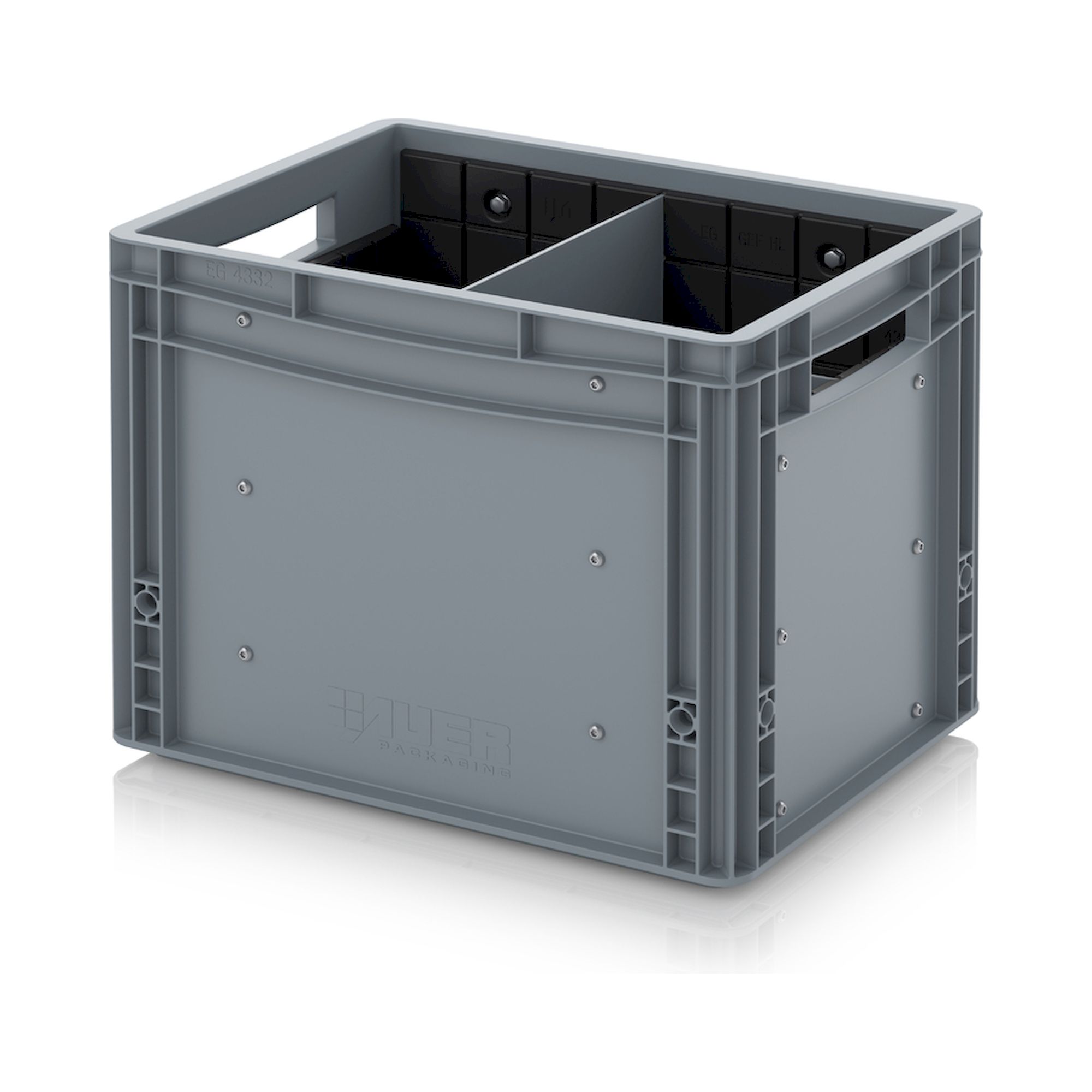 Auer EG GEF QLT 4332. Eurobehälter mit Quer- und Längsteiler