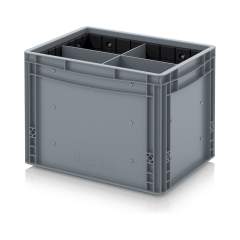 Auer EG GEF QLT 4332 HG. Eurobehälter mit Quer- und Längsteiler