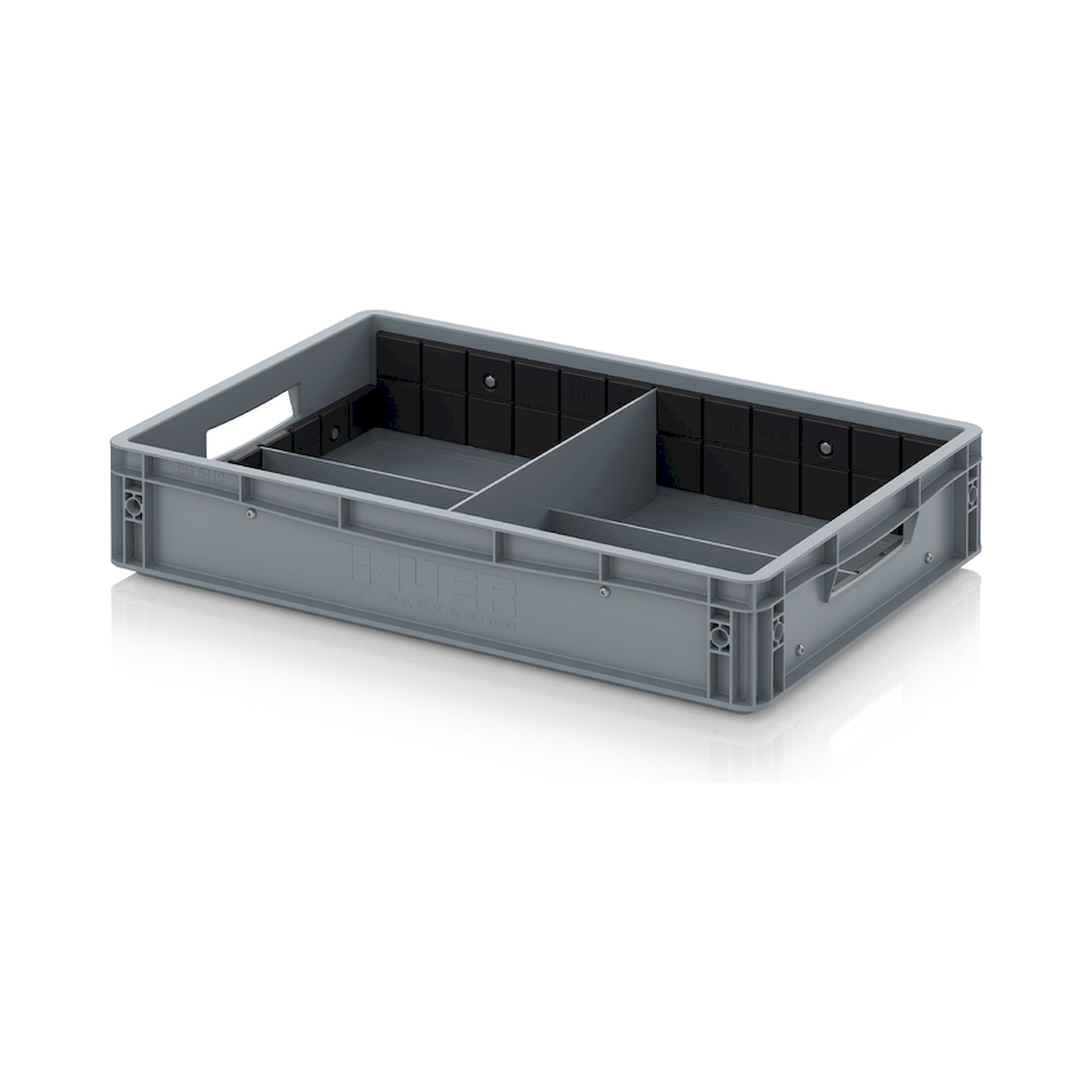 Auer EG GEF QLT 6412. Eurobehälter mit Quer- und Längsteiler