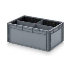 Auer EG GEF QLT 6427 HG. Eurobehälter mit Quer- und Längsteiler