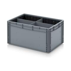 Auer EG GEF QLT 6432 HG. Eurobehälter mit Quer- und Längsteiler