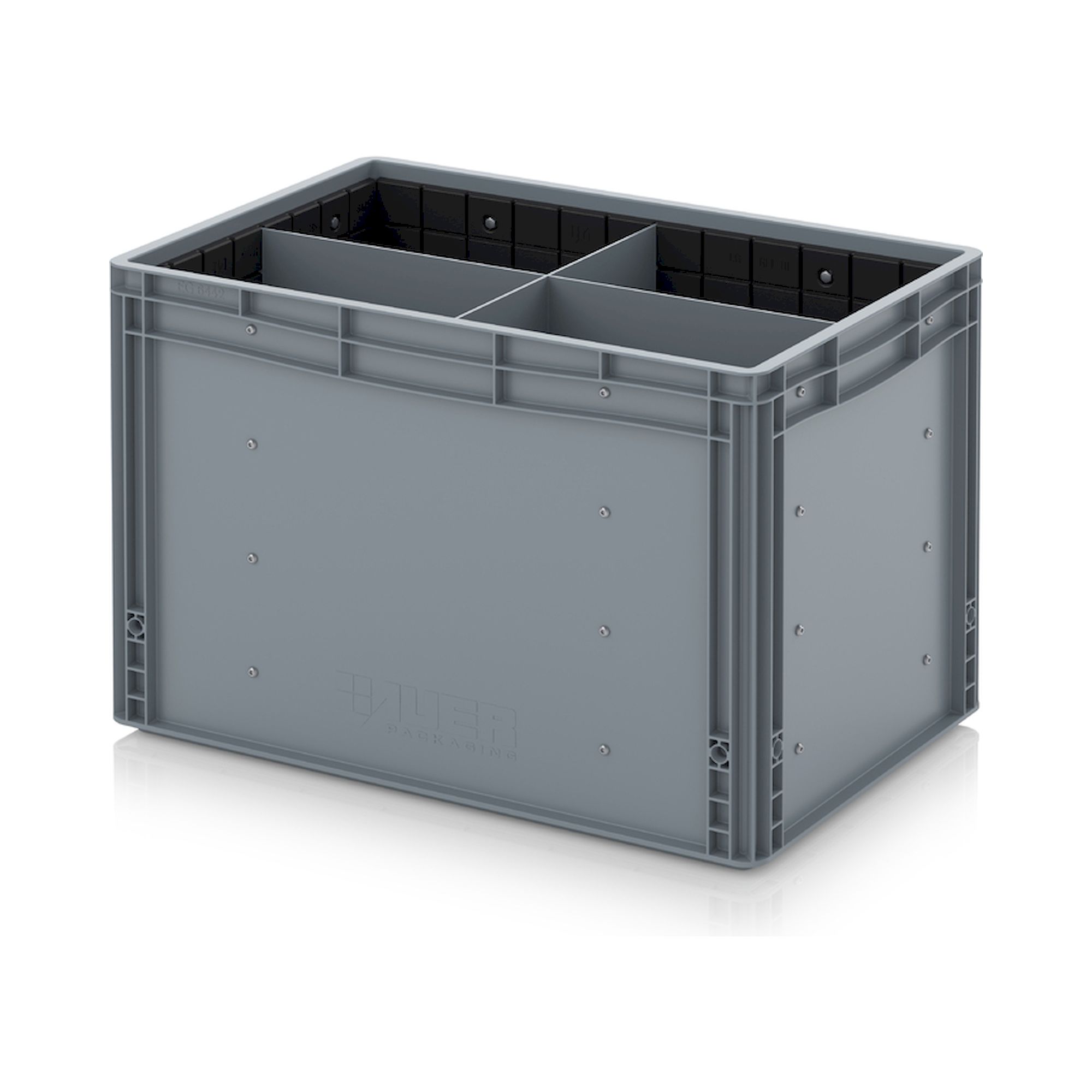 Auer EG GEF QLT 6442 HG. Eurobehälter mit Quer- und Längsteiler