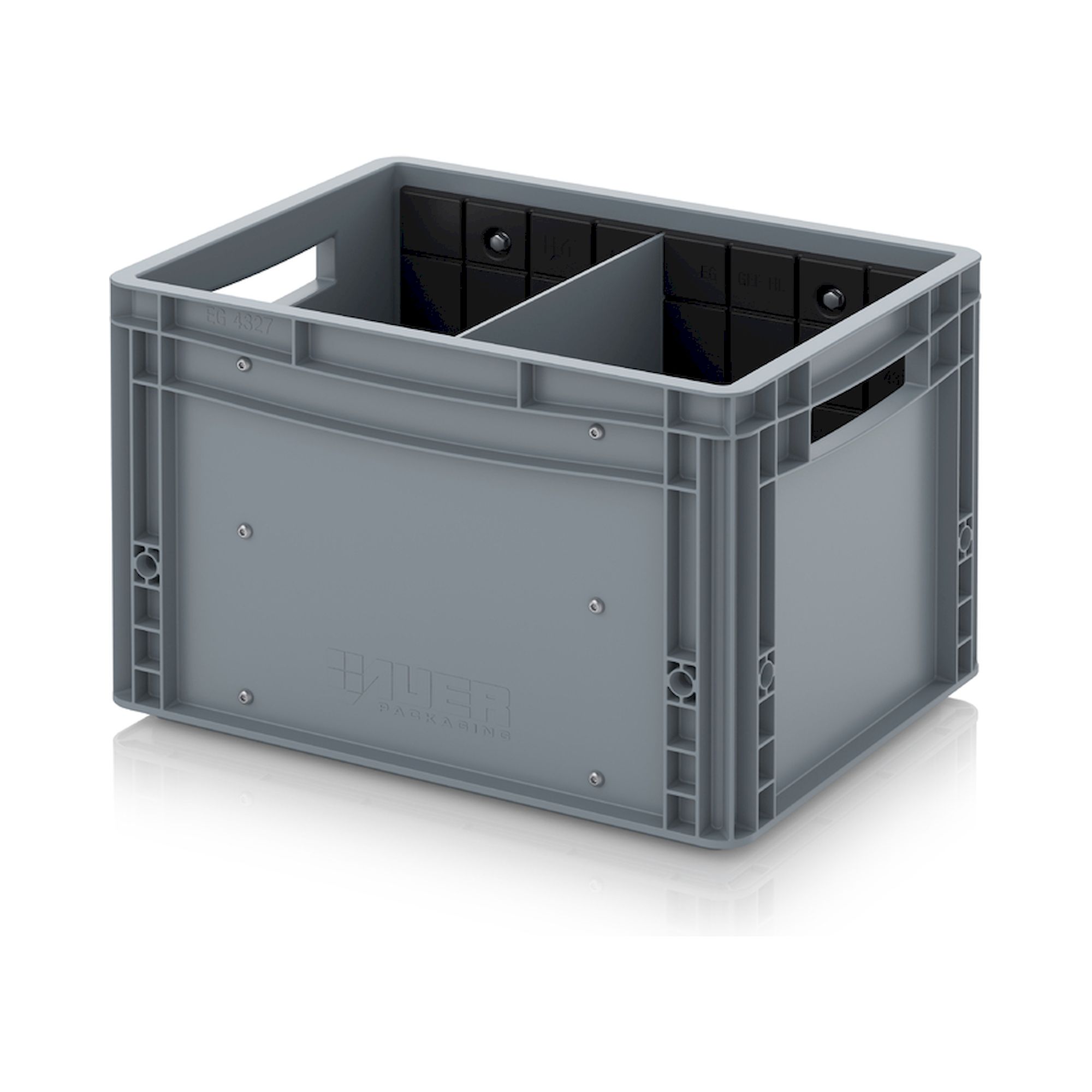 EG GEF QT 4327. Eurobehälter mit Querteiler, 40x30x27 cm