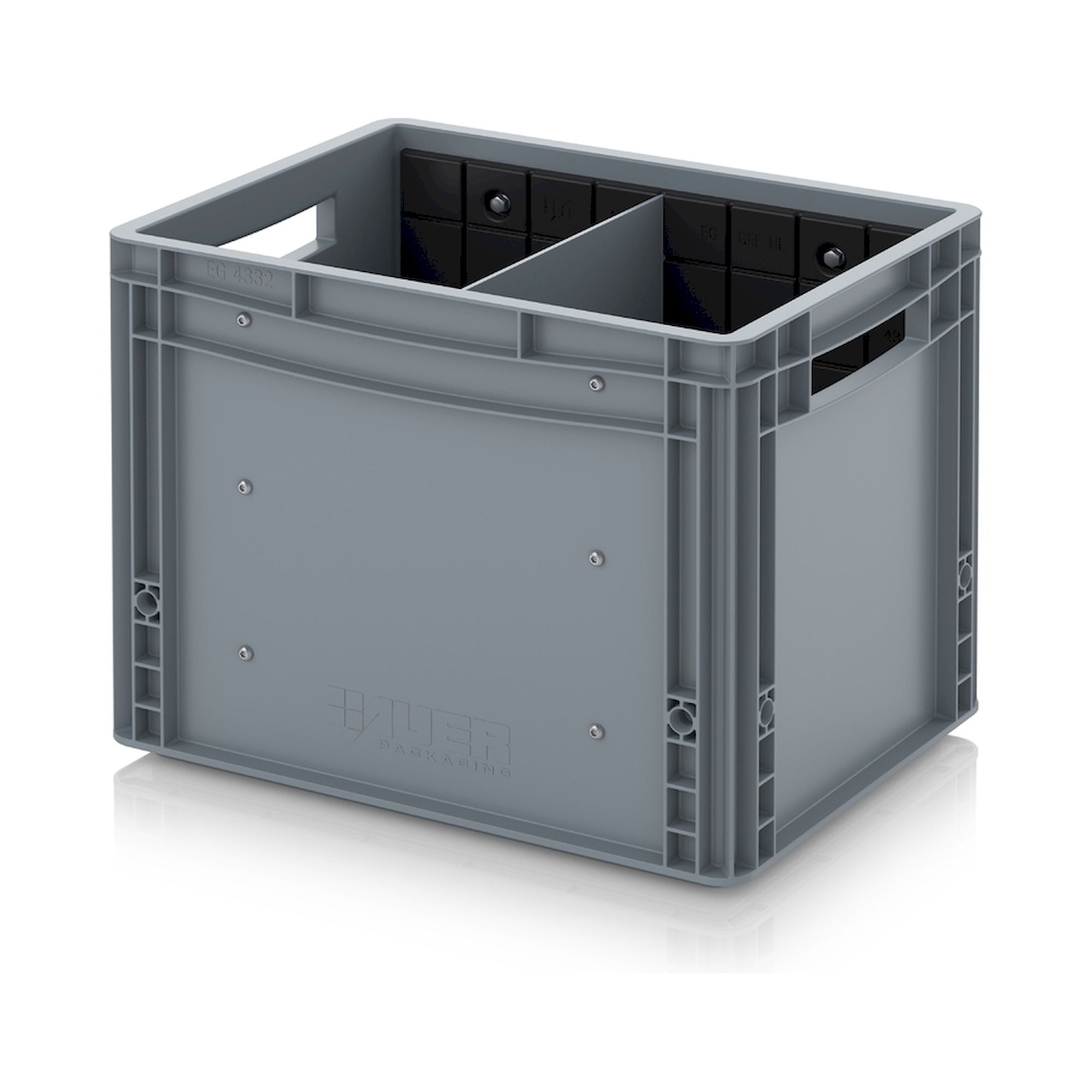 EG GEF QT 4332. Eurobehälter mit Querteiler, 40x30x32 cm
