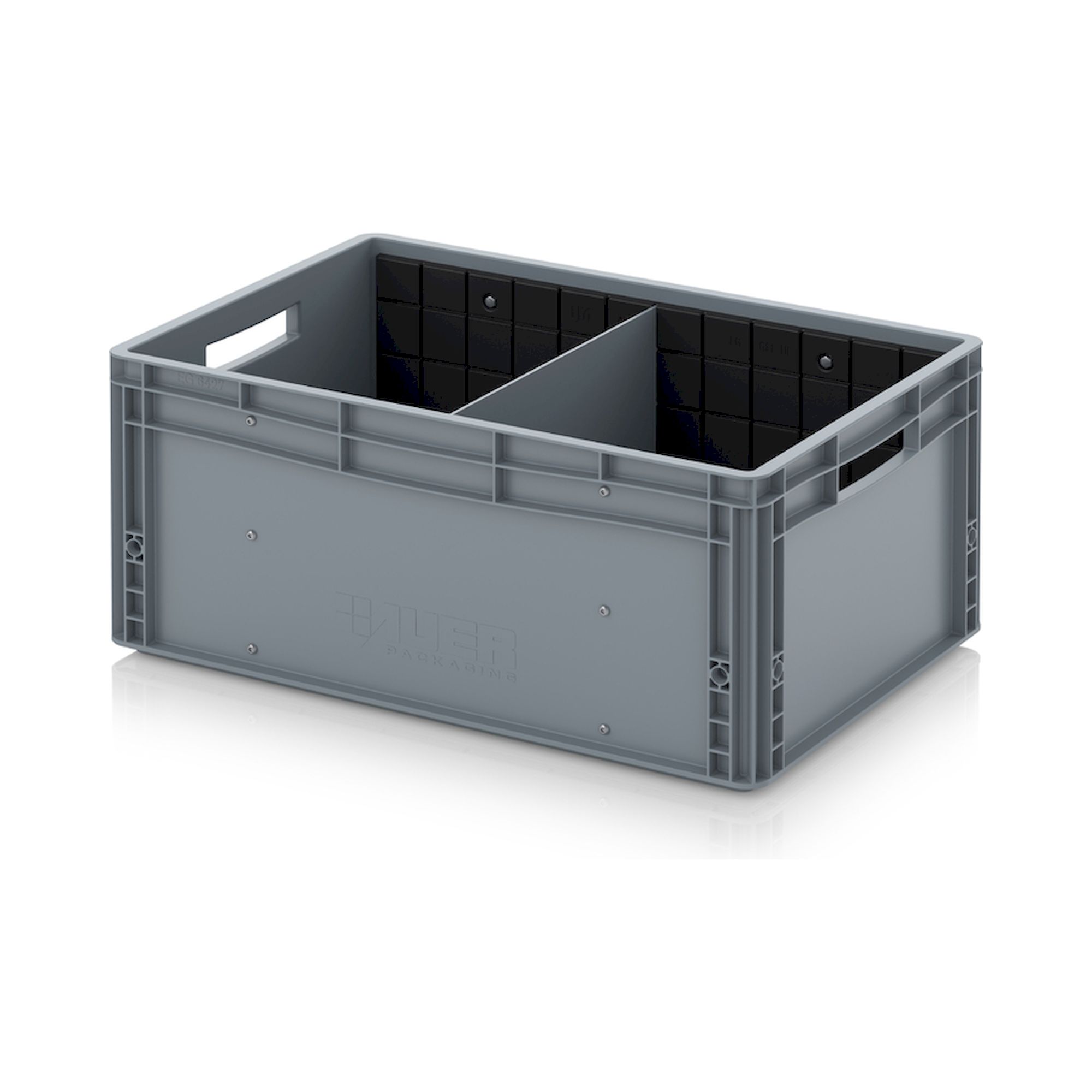 EG GEF QT 6427. Eurobehälter mit Querteiler, 60x40x27 cm