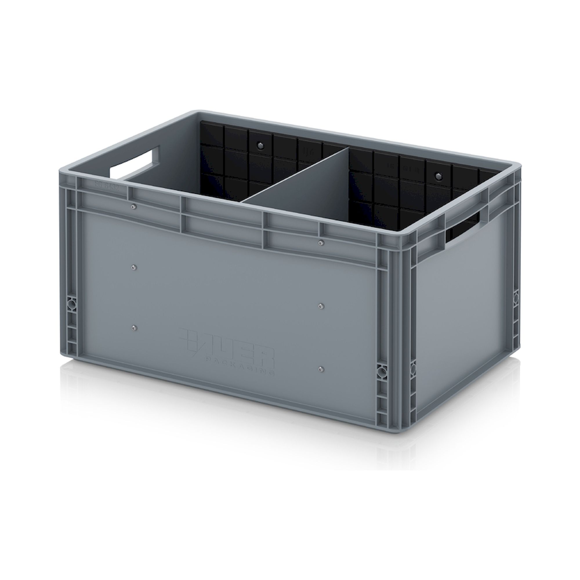 EG GEF QT 6432. Eurobehälter mit Querteiler, 60x40x32 cm