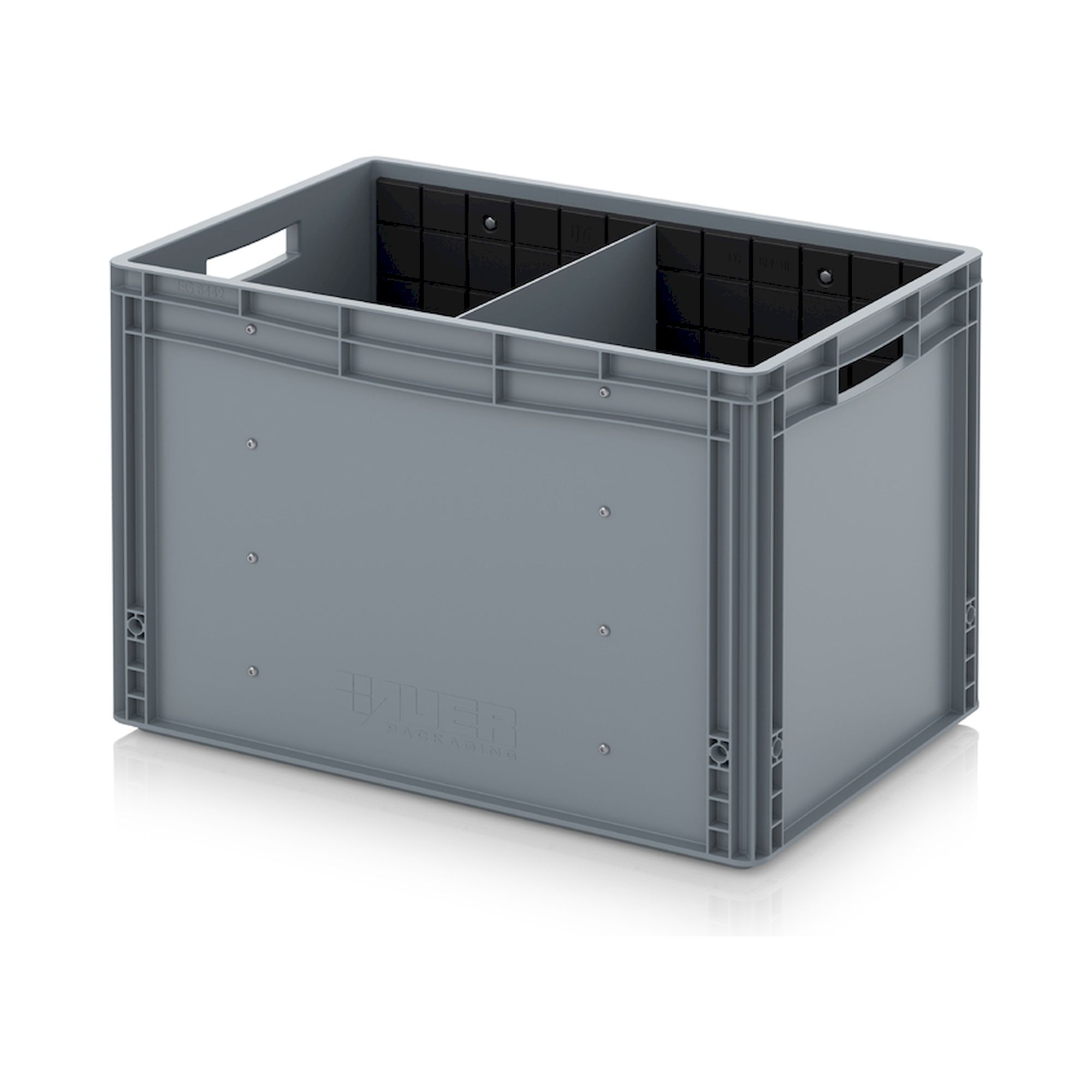 EG GEF QT 6442. Eurobehälter mit Querteiler, 60x40x42 cm