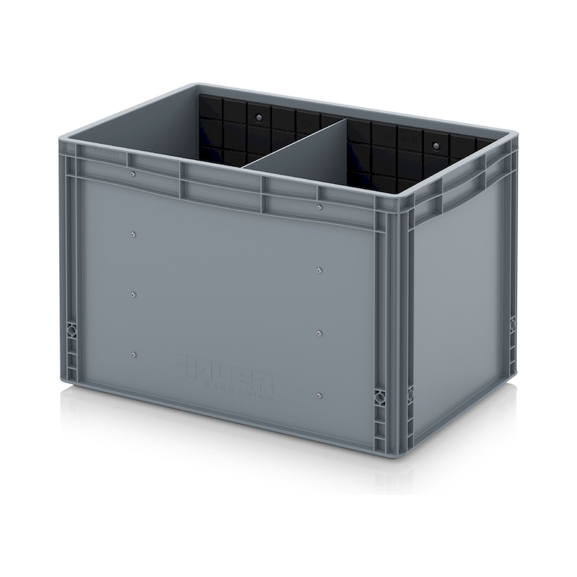 EG GEF QT 6442 HG. Eurobehälter mit Querteiler, 60x40x42 cm