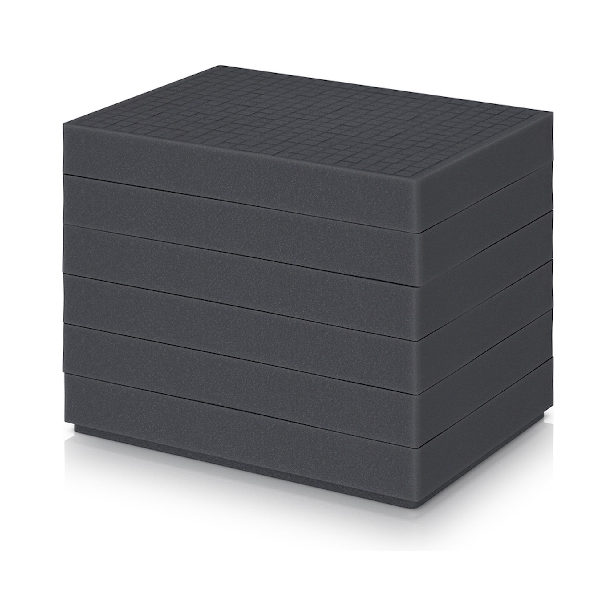 EG S SEWW 43/32. Würfelschaumpolster für Eurobehälter, 37x27x31 cm