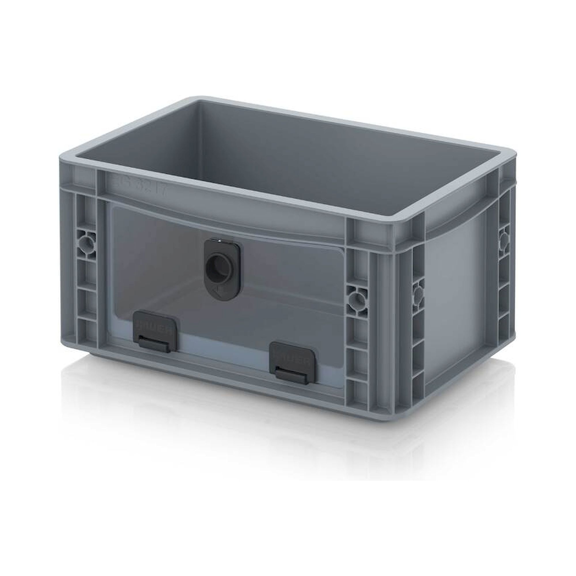 Auer EG SKL 32/17 HG. Bacs de rangement avec fenêtre Au format Euro avec fenêtre en verre acrylique