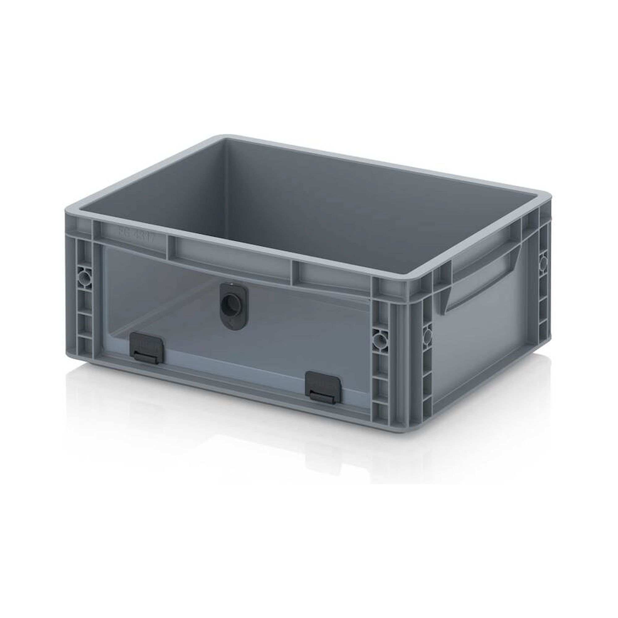 EG SKL 43/17 HG. Sichtlagerkästen im Euroformat mit Acrylglas-Sichtklappe, 40x30x17 cm