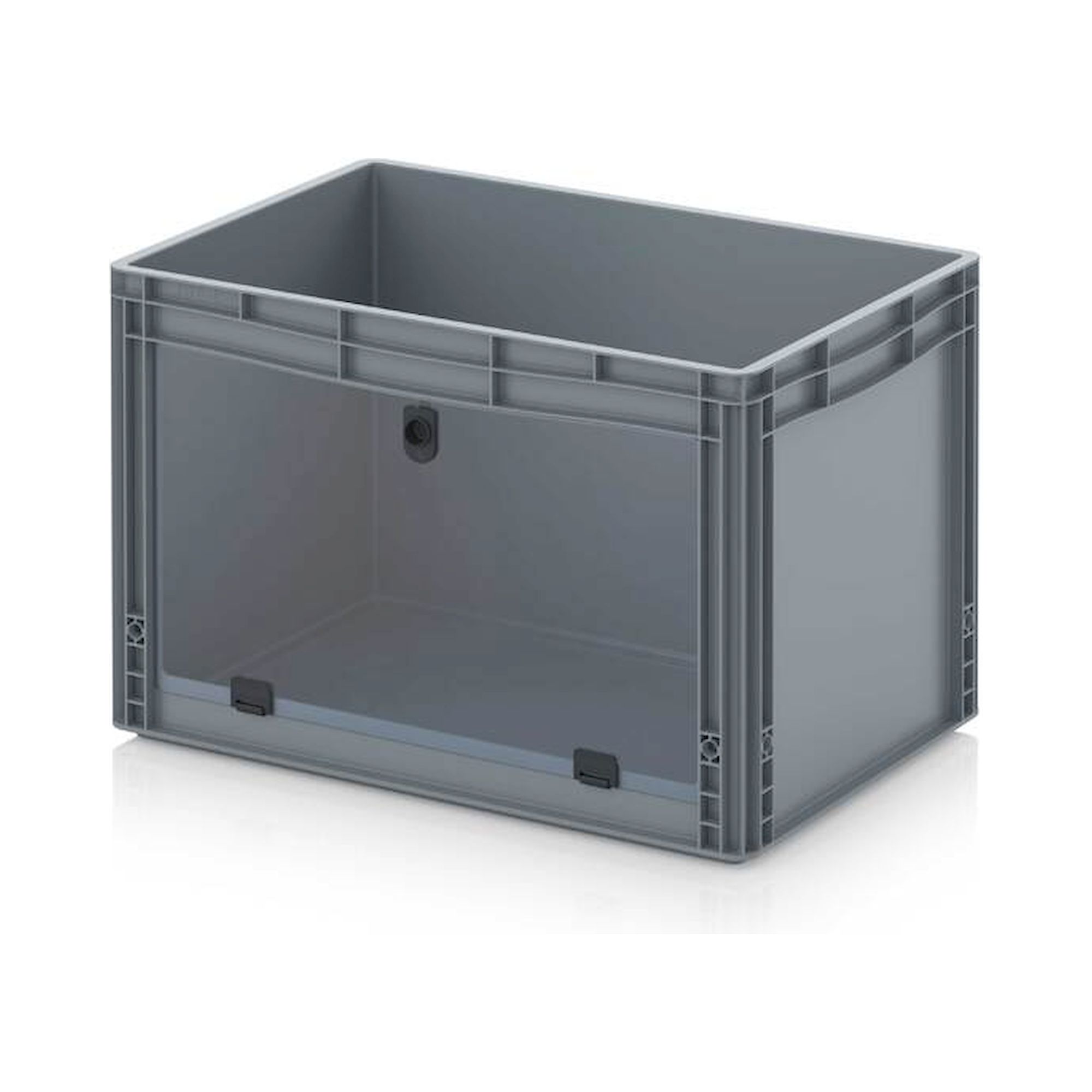 EG SKL 64/42 HG. Sichtlagerkästen im Euroformat mit Acrylglas-Sichtklappe, 60x40x42 cm