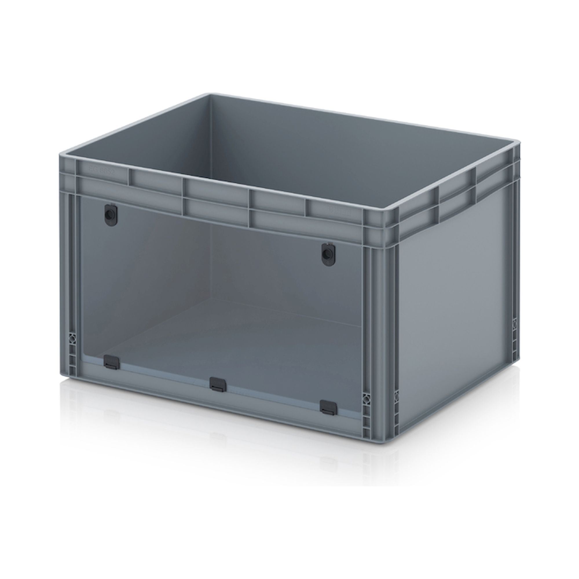 EG SKL 86/52 HG. Sichtlagerkästen im Euroformat mit Acrylglas-Sichtklappe, 80x60x52 cm