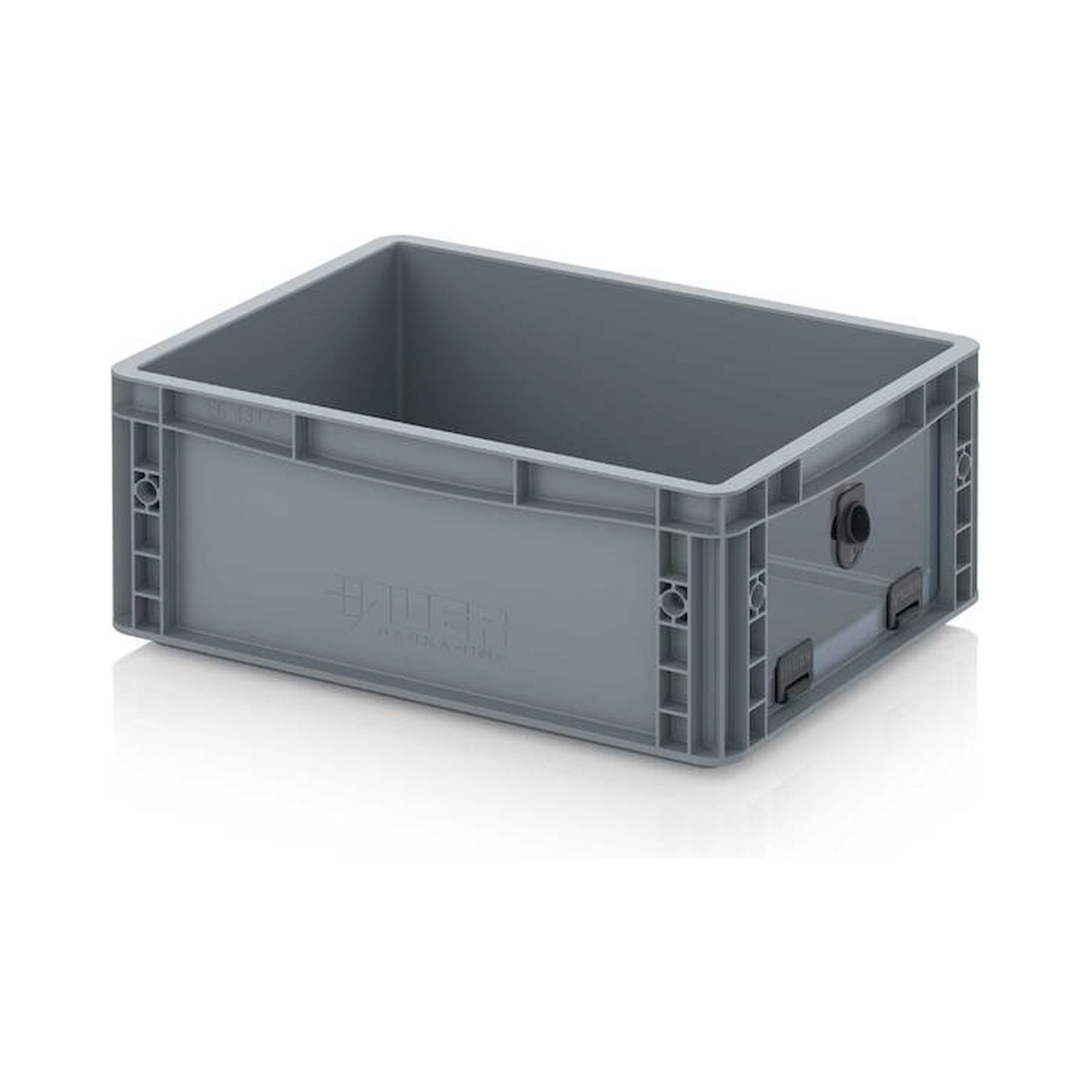 EG SKS 43/17 HG. Sichtlagerkästen im Euroformat mit Acrylglas-Sichtklappe, 40x30x17 cm