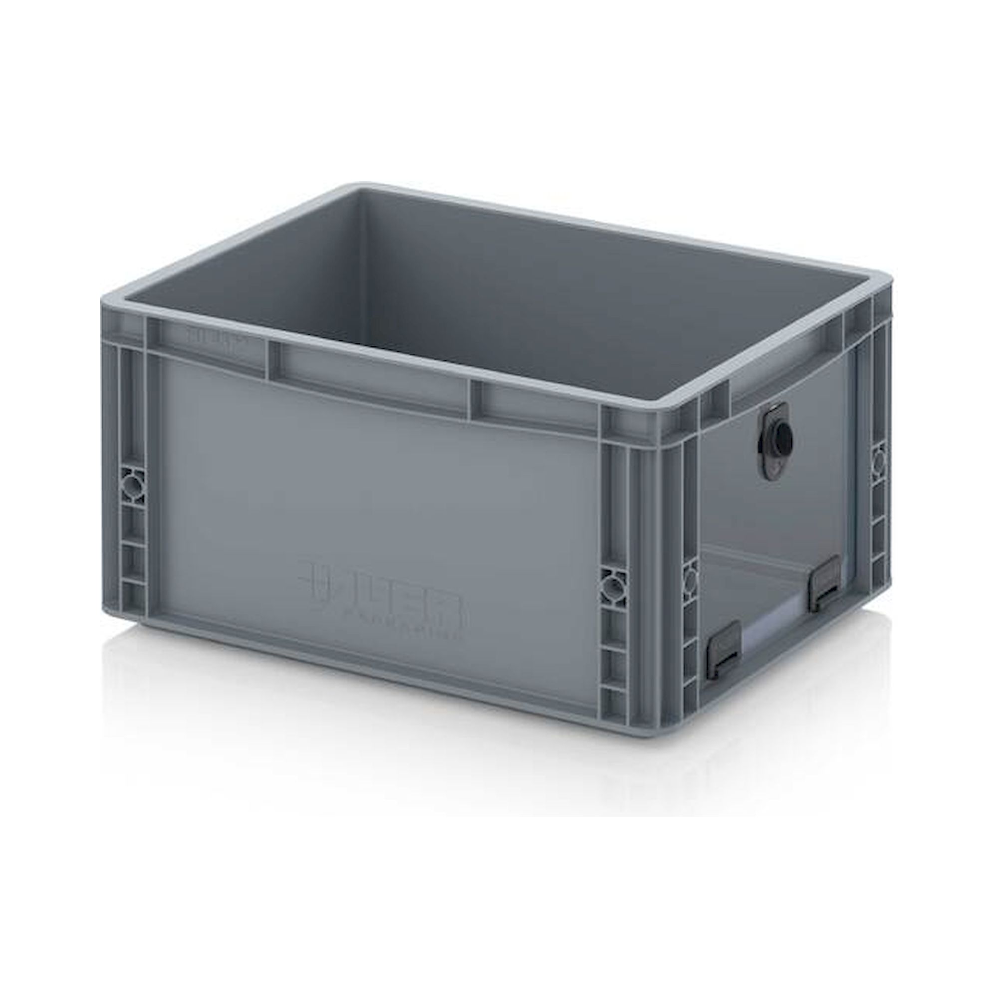 EG SKS 43/22 HG. Sichtlagerkästen im Euroformat mit Acrylglas-Sichtklappe, 40x30x22 cm