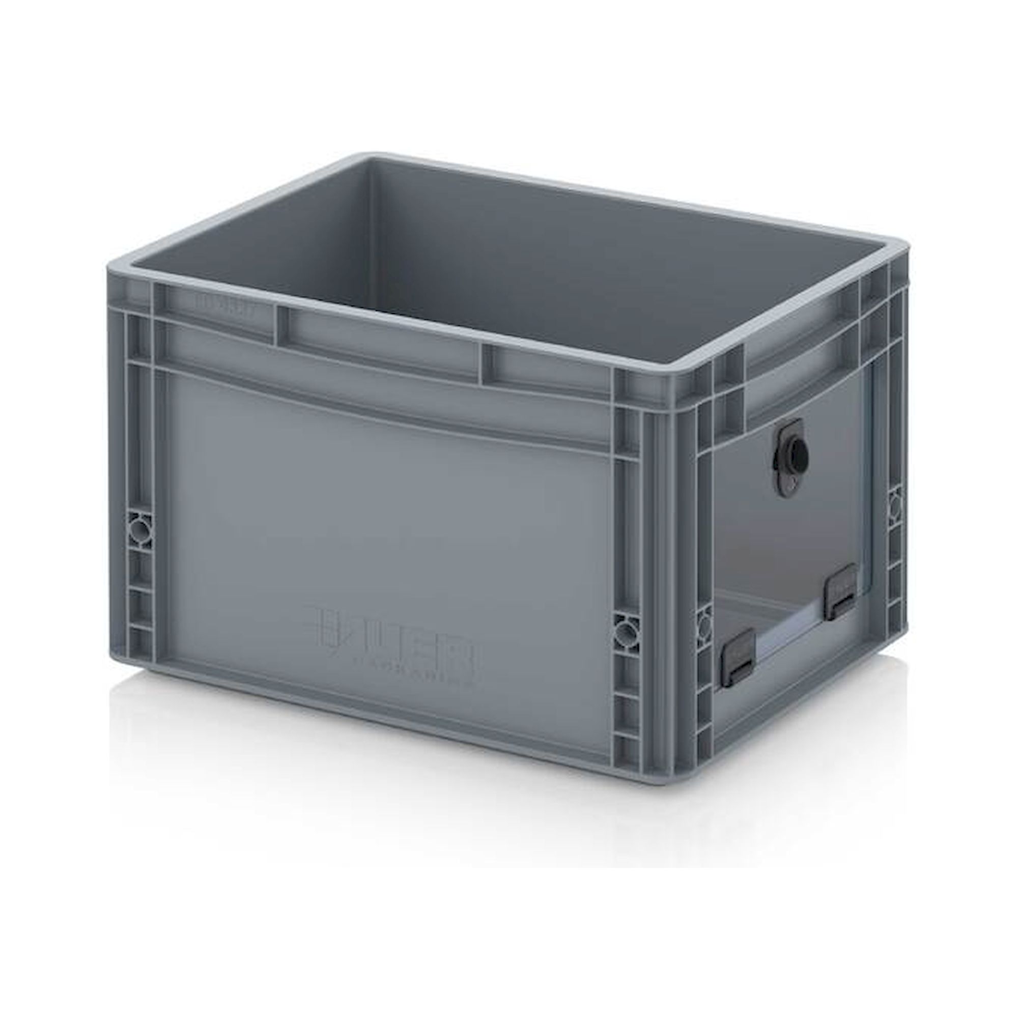 EG SKS 43/27 HG. Sichtlagerkästen im Euroformat mit Acrylglas-Sichtklappe, 40x30x27 cm